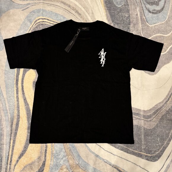 AMIRI Other - Amiri Stacked Logo Black Tee Mens Size Large